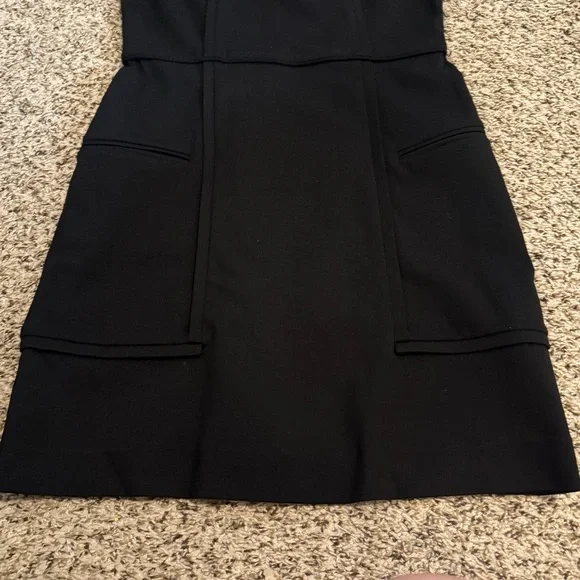 VINCE Black Mini Sheath Dress Cap Sleeve Classy Little Black Dress Womens 2 - Picture 8 of 11